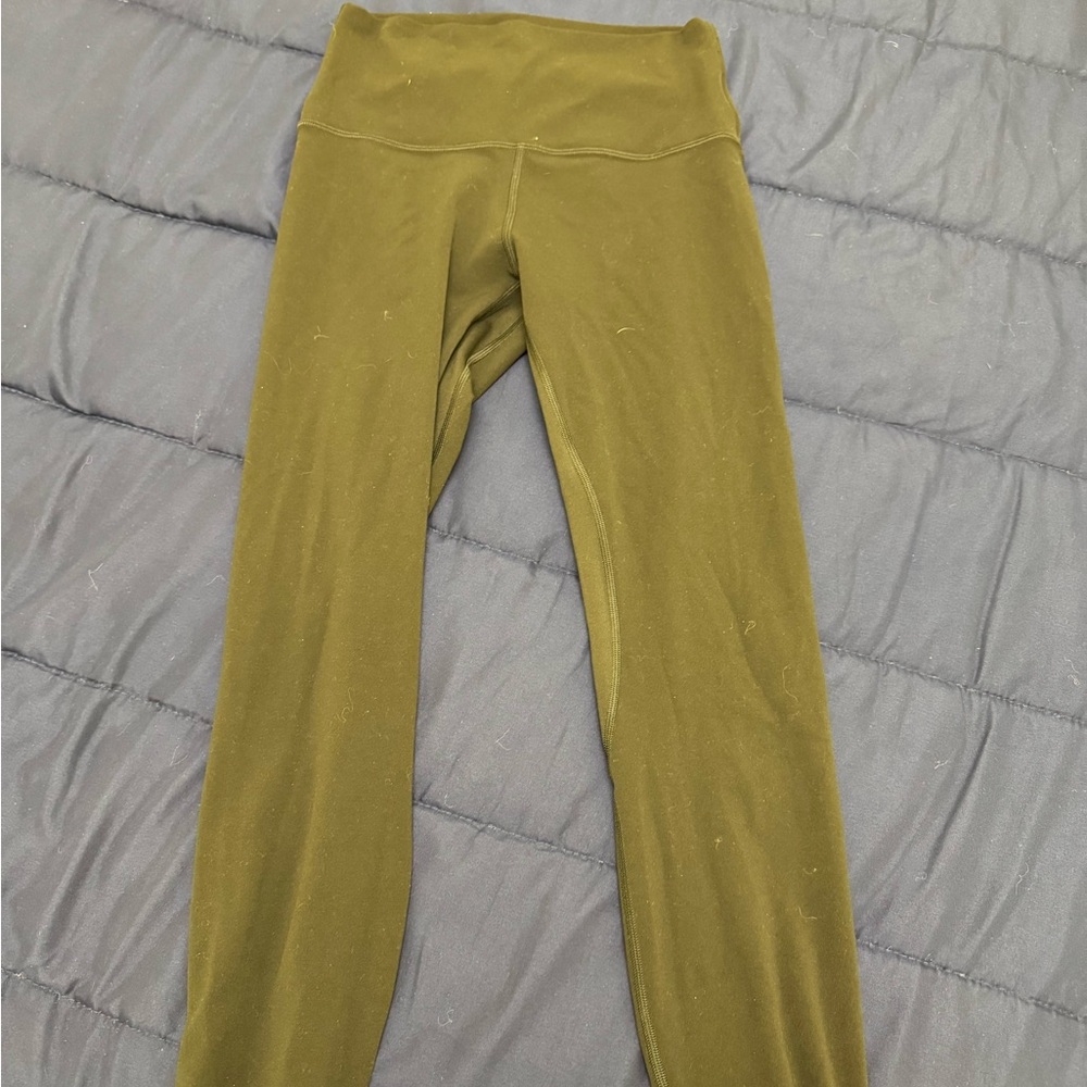 Olive Green Kids Leggings